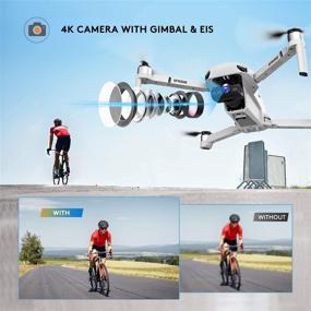 img 3 attached to 📸 LARVENDER 4K Camera Drones for Adults - GPS Drone with 2-Axis Gimbal Camera, 5G FPV, Dual Antenna, 50Mins Flight Time, Auto Return Home - Includes Carrying Case