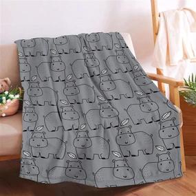 img 3 attached to Hippo Cute Hippopotamus Lightweight Microplush Blankets