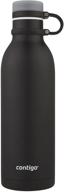 contigo thermalock matterhorn: 32 oz. stainless steel water bottle in matte black logo