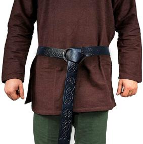 img 4 attached to 🏰 Enhancing Your Style: Embossed Leather Accessories and Belts for Men in the Medieval Renaissance Era