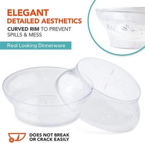 img 2 attached to Pack Clear Plastic Bowls Disposable Food Service Equipment & Supplies