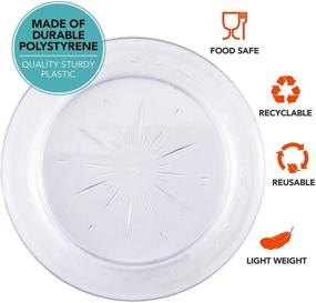 img 1 attached to Pack Clear Plastic Bowls Disposable Food Service Equipment & Supplies