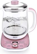 aroma professional awk-701 16-in-1 nutri-water kettle: delightful pink multi-use kettle with delay timer, perfect for green, fruit, flower tea, coffee, and more! логотип