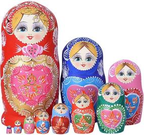 img 3 attached to YAKELUS Russian Nesting Matryoshka Handmade1051