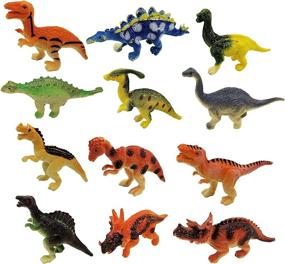 img 3 attached to HAPTIME Dinosaur Figures for Toddlers - Assorted Collection