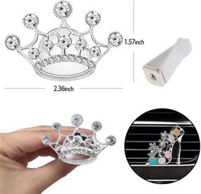 img 2 attached to 👑 Shimmering Crystal Crown High Heel Shoe Car Vent Clip: Glamorous Essential Oil Diffuser & Bling Accessory for Women