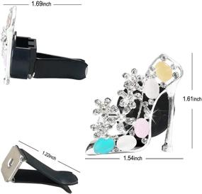 img 3 attached to 👑 Shimmering Crystal Crown High Heel Shoe Car Vent Clip: Glamorous Essential Oil Diffuser & Bling Accessory for Women