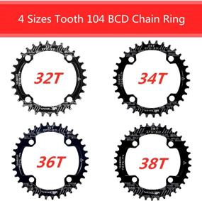 img 2 attached to 🚴 Enhance Performance with Chainring 104 BCD 32T 34T 36T 38T Narrow Wide Single Chain Ring for Road, Mountain, and BMX Bikes