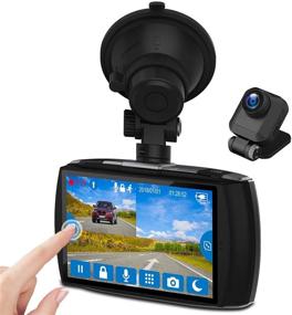 img 4 attached to 📹 Z-Edge Dual Dash Cam 4.0" Touch Screen Front and Rear Dash Cam FHD 1080P with Night Mode, Included 32GB Card, 155 Degree Wide Angle, WDR, G-Sensor, Loop Recording, Supports up to 256GB Max Capacity