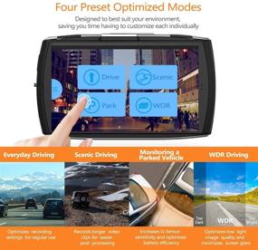 img 2 attached to 📹 Z-Edge Dual Dash Cam 4.0" Touch Screen Front and Rear Dash Cam FHD 1080P with Night Mode, Included 32GB Card, 155 Degree Wide Angle, WDR, G-Sensor, Loop Recording, Supports up to 256GB Max Capacity