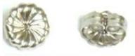 💎 set of 2 friction post earring backs in 14k white gold - jewelry logo