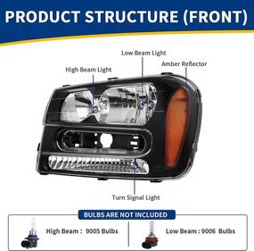 img 2 attached to Headlights 2002 2009 Chevrolet Trailblazer Replacement