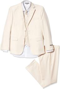 img 3 attached to 👔 Get Suited up in Style with Geoffrey Beene Formal 5 Piece White Boys' Suit and Sport Coat Set
