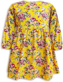 img 3 attached to Charming Floral Sleeve Cotton Dresses for Girls: Remimi Clothing Collection