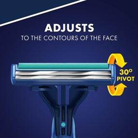 img 2 attached to 🪒 Gillette Sensor2 Plus Pivoting Head Disposable Razors for Men, 15-Pack