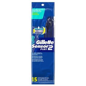 img 4 attached to 🪒 Gillette Sensor2 Plus Pivoting Head Disposable Razors for Men, 15-Pack