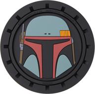 🌟 plasticolor star wars boba fett auto cup holder coasters - 2-pack: for cars, trucks, and suvs logo
