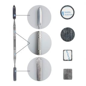 img 1 attached to 70-Piece Metal Stickers for Magnetic Palette - DanziX Empty Eyeshadow Makeup Palette with 2 Depotting Spatula (35 Round + 35 Square)