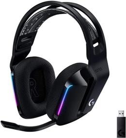 img 4 attached to Renewed Logitech G733 Lightspeed Wireless Gaming Headset with Suspension Headband, 🎧 LIGHTSYNC RGB, Blue VO!CE Mic Technology and PRO-G Audio Drivers - Black