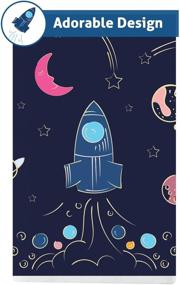 img 3 attached to 🚀 Sensory Compression Sheet for Kids, Twin Size Stretchy Bed Sheet with Breathable Fabric, Weighted Blanket Alternative, Mattress Fitted Bedding, Dream Rocket Ship Design - Enhanced SEO