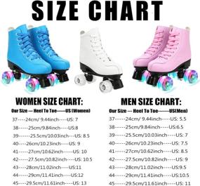 img 3 attached to 🛼 Jessie Roller Skates: Premium PU Leather Skates for Women - Classic Four-Wheel Outdoor and Indoor Skates for Adults