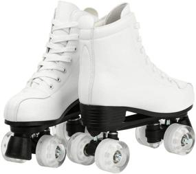 img 1 attached to 🛼 Jessie Roller Skates: Premium PU Leather Skates for Women - Classic Four-Wheel Outdoor and Indoor Skates for Adults