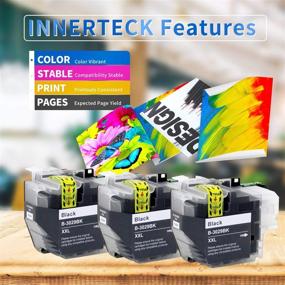 img 3 attached to 🖨️ XXL Ink Cartridges for Brother MFC-J5830DW, MFC-J6535DW, MFC-J6935DW, MFC-J5830DW XL, MFC-J6535DW XL, MFC-J5930DW: InnerTeck 3 Black Compatible LC 3029BK Printer