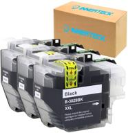 🖨️ xxl ink cartridges for brother mfc-j5830dw, mfc-j6535dw, mfc-j6935dw, mfc-j5830dw xl, mfc-j6535dw xl, mfc-j5930dw: innerteck 3 black compatible lc 3029bk printer logo