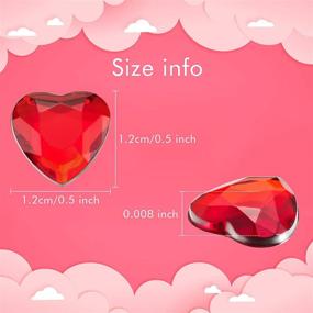 img 3 attached to ❤️ Valentine's Day & Wedding Heart Scatter Decoration - Red/Pink Acrylic Heart Rhinestones, 0.5 Inch (100 pcs)
