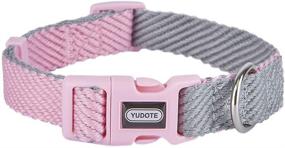 img 4 attached to 🐶 YUDOTE Dog Collar: Adjustable Soft Cotton Collars with Quick Release Buckle for Dogs & Puppies with Sensitive Skin