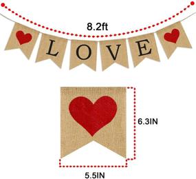 img 2 attached to 💖 Burlap Love Banner, Valentine's Day Decorations, Valentine's Day Garland, Valentine Photo Props, Engagement Banner Decor, Wedding Banner Decor, Anniversary Banner Decor