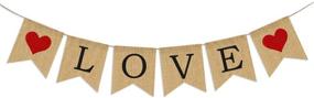 img 4 attached to 💖 Burlap Love Banner, Valentine's Day Decorations, Valentine's Day Garland, Valentine Photo Props, Engagement Banner Decor, Wedding Banner Decor, Anniversary Banner Decor
