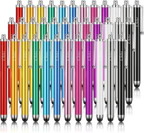 img 4 attached to 🖊️ Multicolor Stylus Pen Set of 36 for Universal Touch Screens - Compatible with iPhone, iPad, Tablet