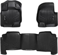 max liner a0175/b0175: премиальные черные коврики для пола для ford f-150 supercrew cab 2004-2008 гг. и lincoln mark lt crew cab 2006-2008 гг. логотип