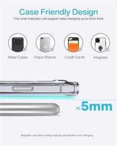 img 2 attached to 🔌 Vebach Qi Certified Wireless Charging Pad, Aluminum Frame, 7.5W Fast Charger for iPhone 12 Pro Max/12 Mini/12 Pro/12/SE 2020/11/11 Pro/11 Pro Max/Xs/XR/X/8, 10W for Samsung S20/S10/Note 10/S9