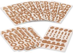 img 2 attached to 🌹 Large Rose Gold Glitter Alphabet Sticker Letters by Andaz Press - Ideal for Wedding, Kids Birthday, Classroom Teacher Supplies, Crafting, Scrapbooking, and Graduation Cap Decorations