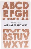 🌹 large rose gold glitter alphabet sticker letters by andaz press - ideal for wedding, kids birthday, classroom teacher supplies, crafting, scrapbooking, and graduation cap decorations logo