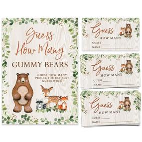 img 4 attached to Gummy Bear Candy Guessing Game Kit with Woodland Forest Animals Theme – Perfect for Birthday Parties and Baby Showers!