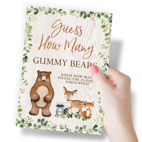 img 1 attached to Gummy Bear Candy Guessing Game Kit with Woodland Forest Animals Theme – Perfect for Birthday Parties and Baby Showers!