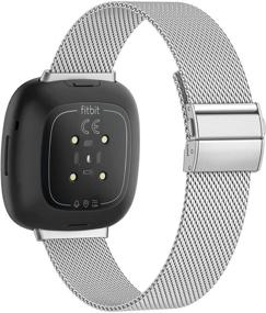 img 3 attached to Eyamumo Bands Compatible With Fitbit Versa 3 / Fitbit Sense Wearable Technology and Clips, Arm & Wristbands
