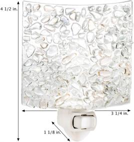 img 2 attached to Clear Fused Glass Decorative Wall Night Light - Plug in Nightlight for Nursery, Bedroom, Bathroom, Kitchen - Modern Home Décor Accent - J Devlin NTL 155