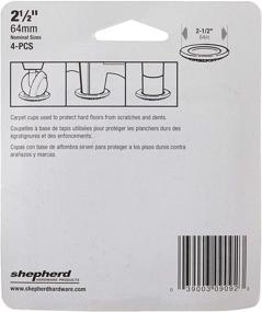 img 2 attached to 🪑 Shepherd Hardware 9092 2.5" Carpet Base Furniture Cups, Pack of 4