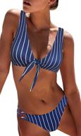 👙 bmjl womens detachable striped swimsuit: fashionable women's clothing and versatile swimwear-cover up combo logo