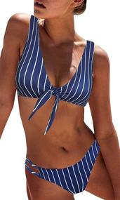 img 4 attached to 👙 BMJL Womens Detachable Striped Swimsuit: Fashionable Women's Clothing and Versatile Swimwear-Cover Up Combo