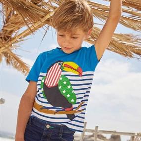 img 3 attached to 🦖 Dress Up in Style with EULLA Dinosaur T Shirt for Boys - Eye-catching Tops, Tees & Shirts Your Child Will Love