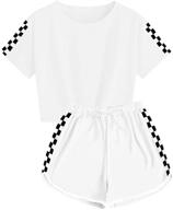 👚 girls' tracksuit pieces shorts pyjama set - stylish comfort for boys' clothing and clothing sets logo