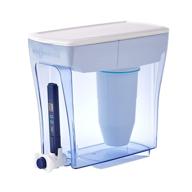 🚱 zerowater 20 cup ready-pour nsf certified water filter pitcher - reducing lead, heavy metals, pfoa/pfos - white & blue logo