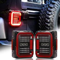 🚙 amonly jeep wrangler jk tail light: clear lens 20w reverse & brake lights, dot approved - 2 pcs logo