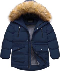 img 4 attached to 🧥 Puffer Boys' Winter Jackets & Coats with Removable Padding and Windproof Features