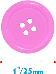 img 2 attached to 🧵 240 Pieces Resin Buttons in 8 Colors - 25mm Round, Multicolored, 4 Holes - Ideal for Sewing Crafts (1 Inch)